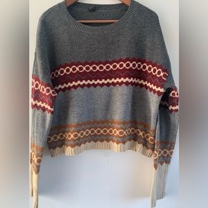 IJoah Crop Sweater Gay Stripes Size Large